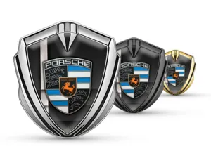 Porsche Silicone Emblema Badge Stile Tuning Finitura